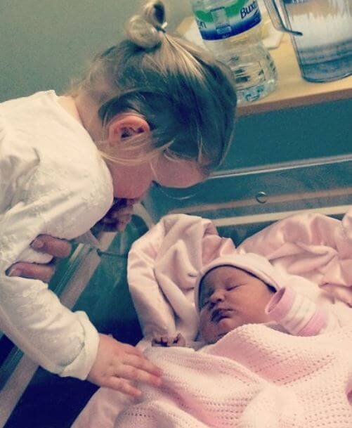 Lucy Bruce's children, Ava and Betsy.